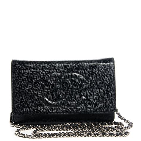 blackcaviar chanel cc woc|fashionphile Chanel caviar wallet.